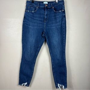 LOFT Women's High Rise Jeans - Dark Blue